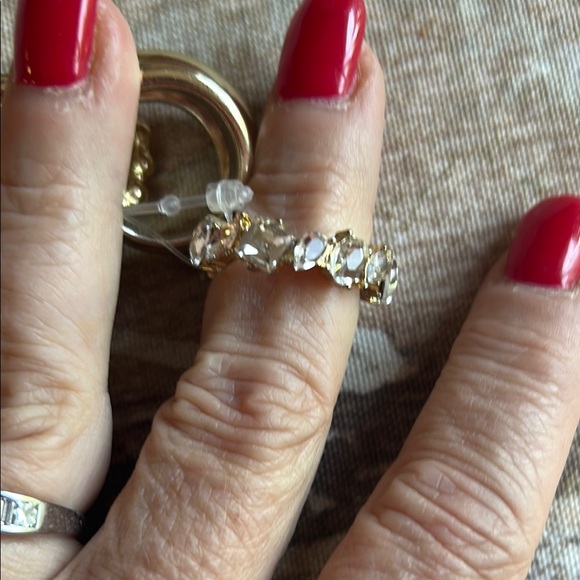 NWT Torrid 5 Piece Rhinestone Heart Ring Set Size 8 - Picture 2 of 8